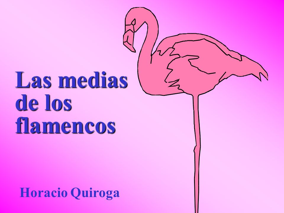 Las medias de los flamencos Horacio Quiroga. - ppt descargar