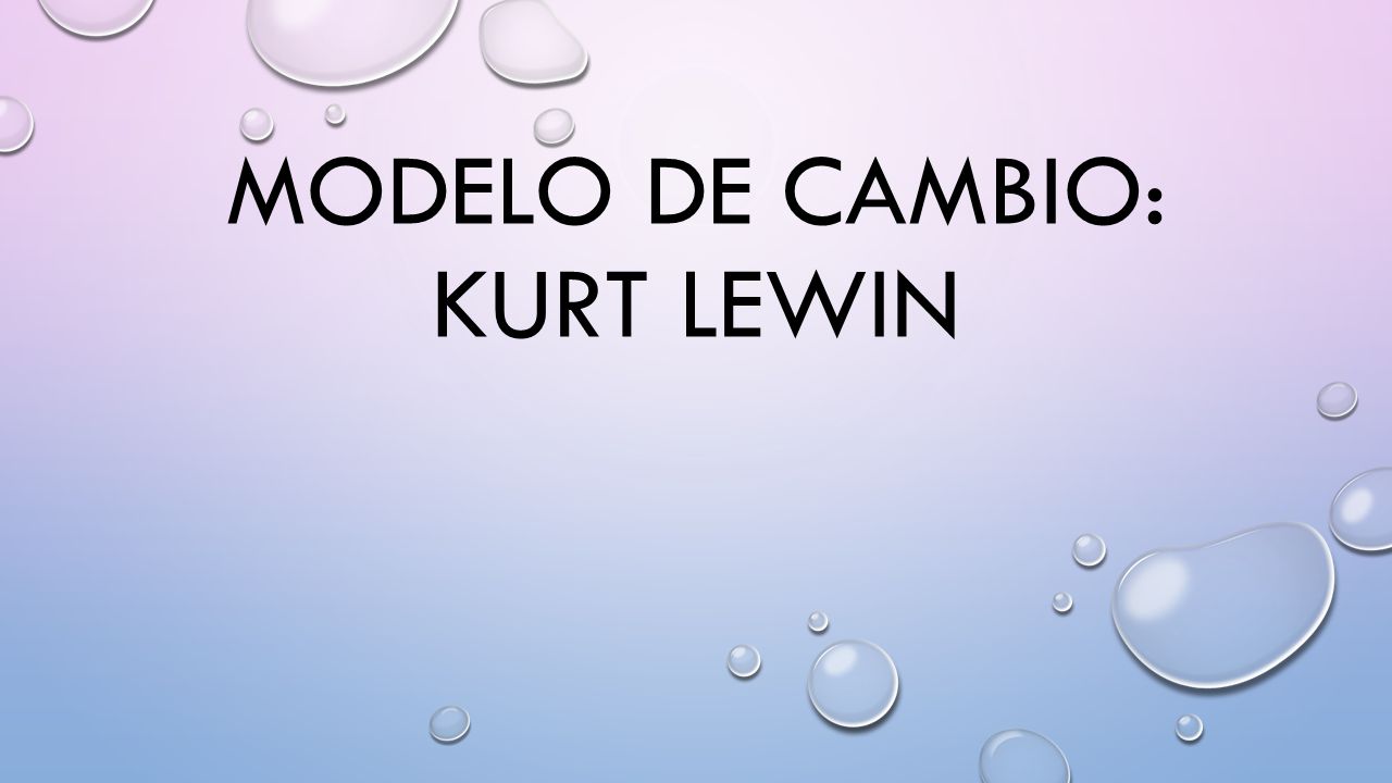 MODELO DE CAMBIO: KURT LEWIN. TEST ¿TE ADAPTAS AL CAMBIO? - ppt descargar