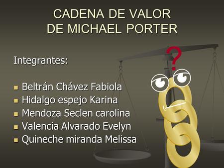 CADENA DE VALOR DE MICHAEL PORTER