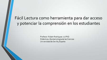 Profesor: Rubén Rodríguez  (c) PhD