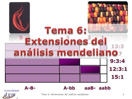 Tema 6: Extensiones del análisis mendeliano