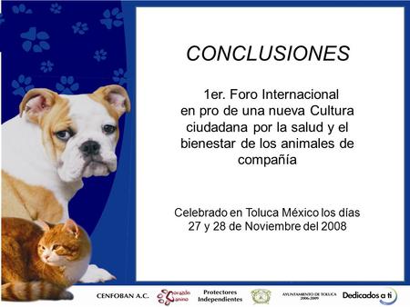 Celebrado en Toluca México los días