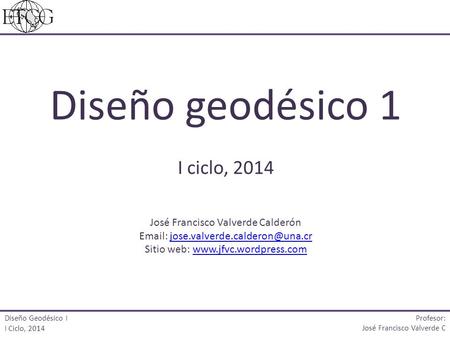 Diseño geodésico 1 I ciclo,
