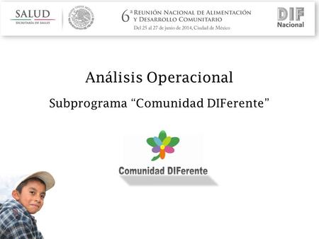 Análisis Operacional Subprograma “Comunidad DIFerente”