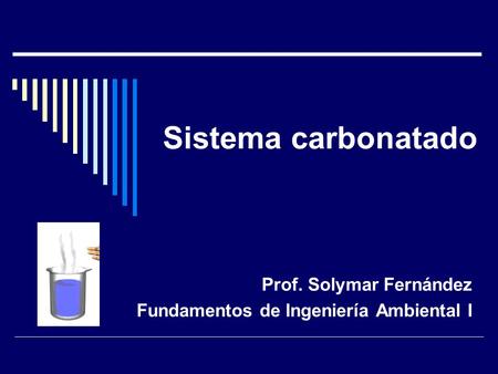 Sistema carbonatado Prof. Solymar Fernández Fundamentos de Ingeniería Ambiental I.