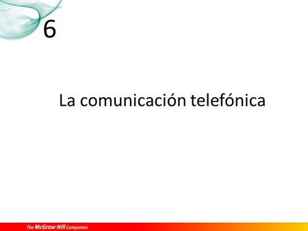 La comunicación telefónica