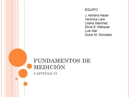FUNDAMENTOS DE MEDICIÓN