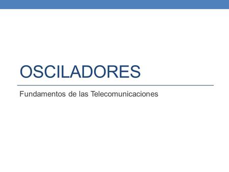Fundamentos de las Telecomunicaciones