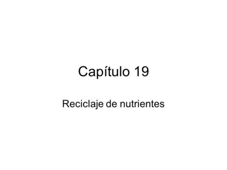 Reciclaje de nutrientes