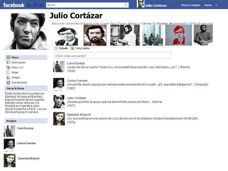 Carol Dunlop ¡Acabo de leer el cuento Presencia y me encantó! Buen escritor, ese Julio Denis, ¿no? ;) (Palma) (1938) Carlos Fuentes ¡Amigo! Me dice tu.