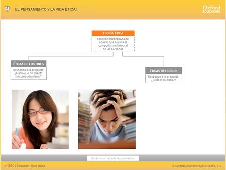 Hacer clic en la pantalla para avanzar ESO | Educación para la ciudadanía y los derechos humanos© Oxford University Press España, S.A. UNA SOCIEDAD MULTICULTURAL.