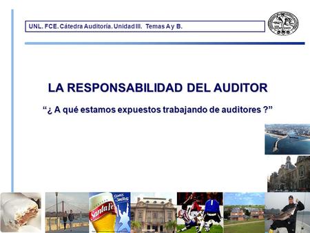 LA RESPONSABILIDAD DEL AUDITOR