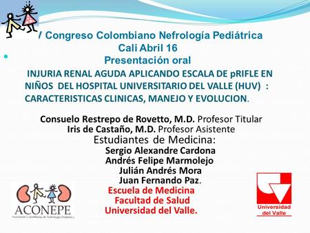 IV Congreso Colombiano Nefrología Pediátrica