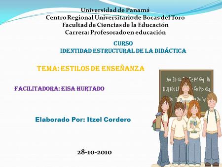 TEMA: ESTILOS DE ENSEÑANZA