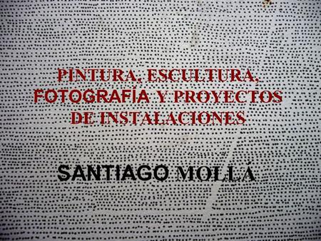 PINTURA, ESCULTURA, FOTOGRAFÍA Y PROYECTOS DE INSTALACIONES