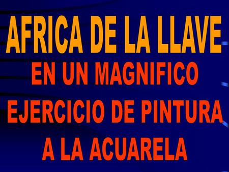 África, preparándose para Dar comienzo a su ejercicio.