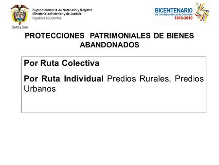 PROTECCIONES PATRIMONIALES DE BIENES ABANDONADOS