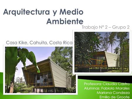 Arquitectura y Medio Ambiente