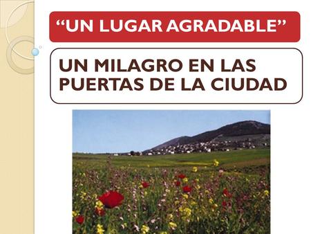 UN MILAGRO EN LAS PUERTAS DE LA CIUDAD