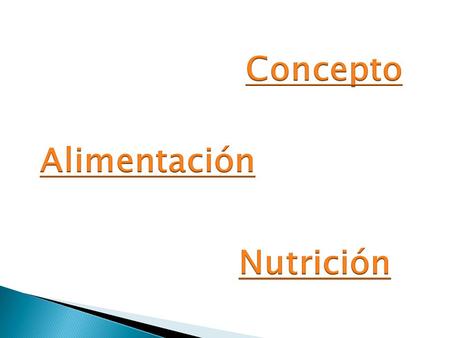 Concepto Alimentación Nutrición.