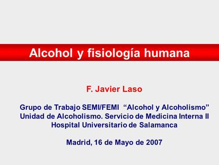 Alcohol y fisiología humana