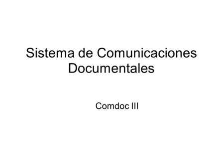 Sistema de Comunicaciones Documentales