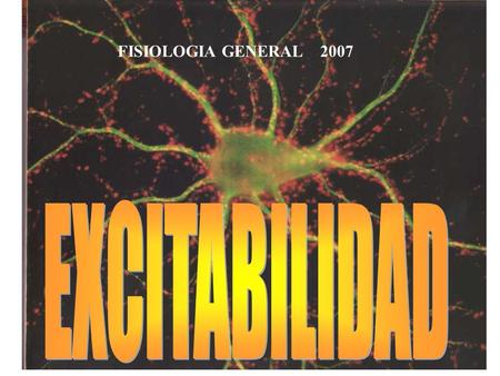 FISIOLOGIA GENERAL 2007 EXCITABILIDAD.