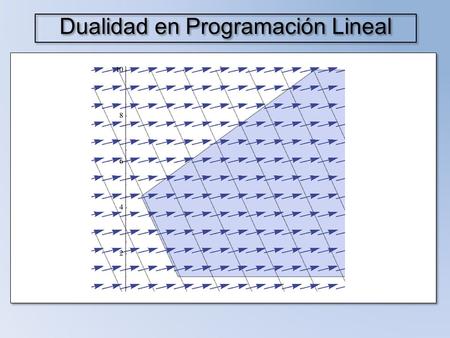 Dualidad en Programación Lineal
