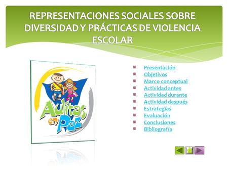 Presentación Objetivos Marco conceptual Actividad antes