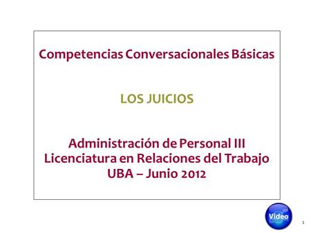 Competencias Conversacionales Básicas