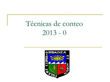 Técnicas de conteo 2013 - 0.