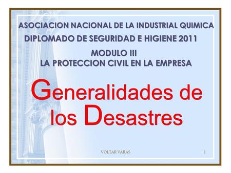 Generalidades de los Desastres