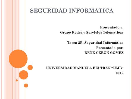 SEGURIDAD INFORMATICA