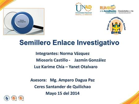 FI-GQ-OCMC-004-015 V. 000-27-08-2011 EscuelaZonaSemilleroGrupo Articulado Línea de InvestigaciónAval E.C.S.A.HZCSUREnlace Investigativo GIS ( Registrado.