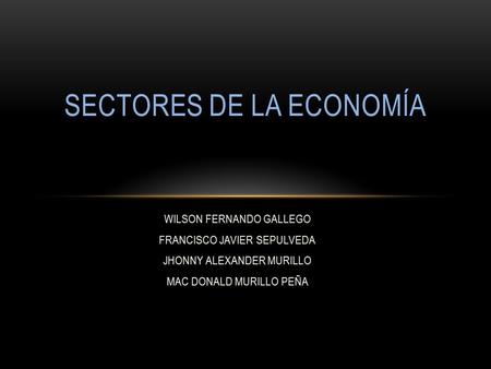 Sectores de la economía