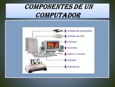 COMPONENTES DE UN COMPUTADOR