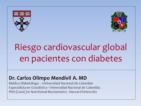 Riesgo cardiovascular global en pacientes con diabetes