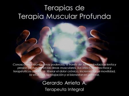Gerardo Arrieta A. Terapeuta Integral
