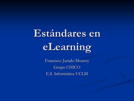 Estándares en eLearning