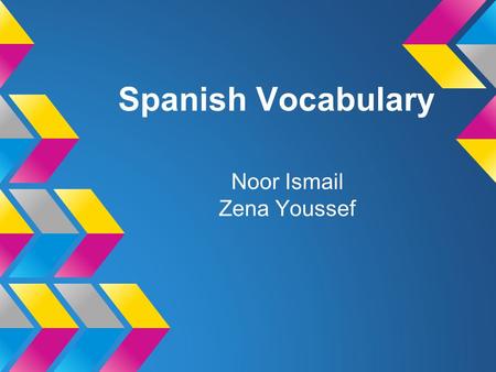 Spanish Vocabulary Noor Ismail Zena Youssef. Vocabulary la computadora: computer el quinto piso: the fifth floor la silla: Chair el gimnasio: the gym.