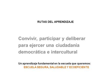 ESCUELA SEGURA, SALUDABLE Y ECOEFICIENTE