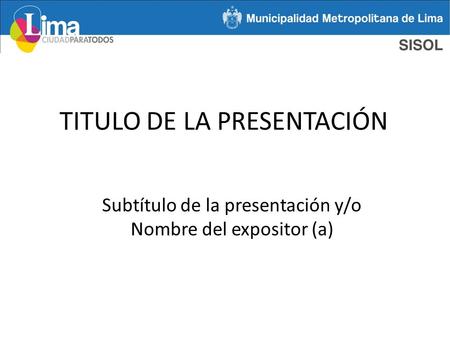 TITULO DE LA PRESENTACIÓN