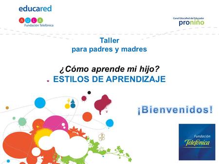 Taller para padres y madres ¿Cómo aprende mi hijo