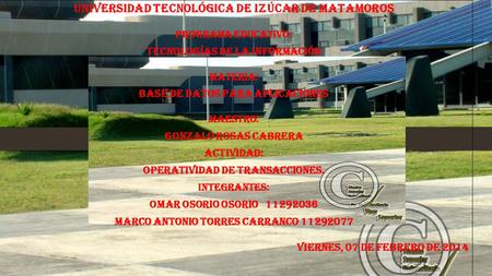 Universidad Tecnológica de Izúcar de Matamoros