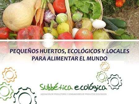 PEQUEÑOS HUERTOS, ECOLÓGICOS Y LOCALES PARA ALIMENTAR EL MUNDO.