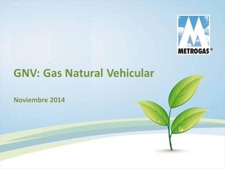 GNV: Gas Natural Vehicular Noviembre 2014