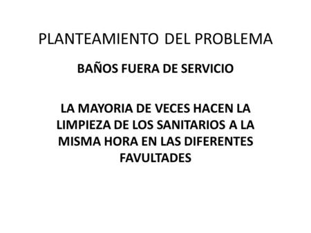 PLANTEAMIENTO DEL PROBLEMA