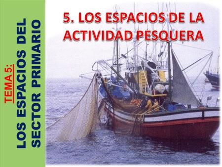 5. LOS ESPACIOS DE LA ACTIVIDAD PESQUERA
