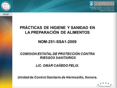 PRÁCTICAS DE HIGIENE Y SANIDAD EN LA PREPARACIÓN DE ALIMENTOS