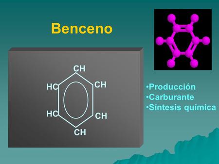 Benceno CH CH HC Producción Carburante Síntesis química HC CH CH.